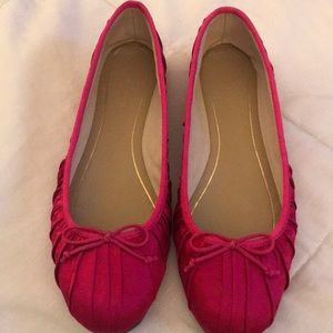Dark pink flats
